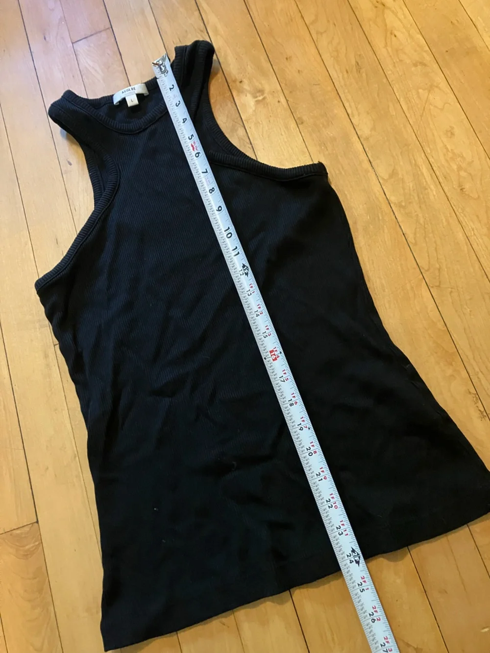 Agolde Black Ribbed Cutout Tank Top - Picture 8 of 9